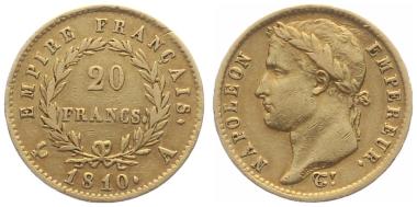 Preview: Frankreich 20 Francs 1810 A - Napoleon Empereur